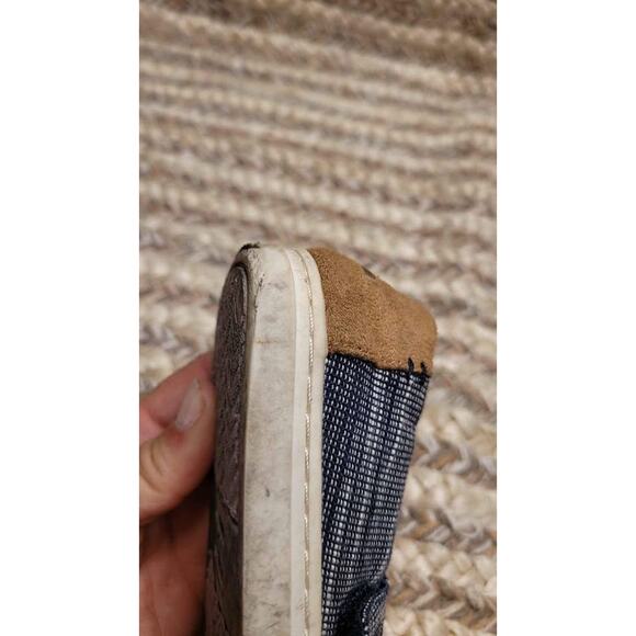TOMS Blue White Stripe Canvas Slip On Shoes Toddler Casual Size 10 - Picture 8 of 8